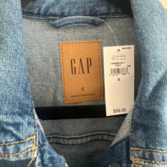 NWT Gap Cinched Denim Jacket Size Small - Picture 7 of 8